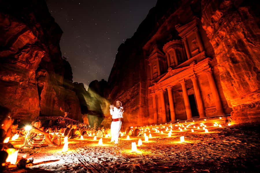 Amman: Petra by Night Tour with Optional Day Visit - Petra by Night at the Treasury