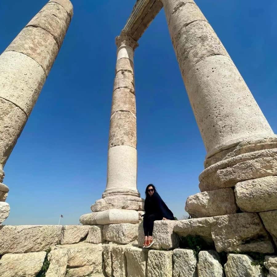 Amman Tour - Looking over Amman from the Citadel