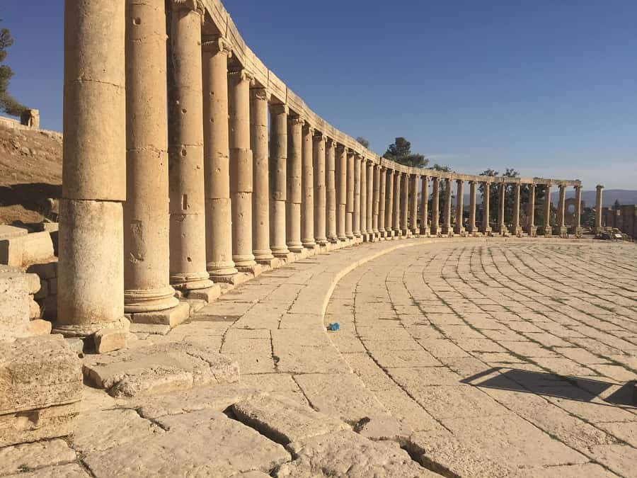 From Amman: Jerash, Umm Qais, and Jesus' Cave Private Trip - Lunch near Jerash