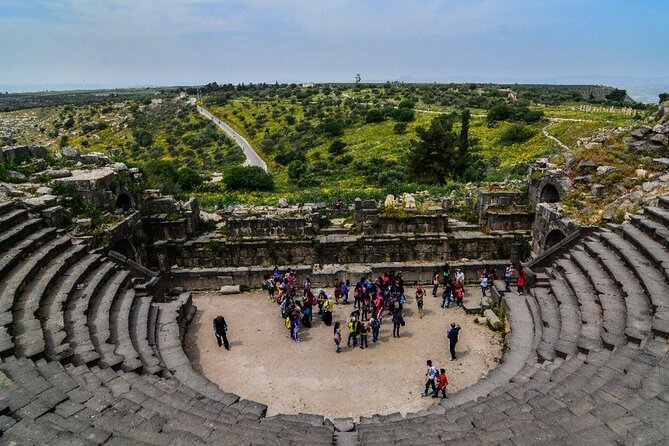 From Amman :Private full day tour to Jerash ,Ajoune and Um Qais - Umm Qais: black basalt ruins and the big view