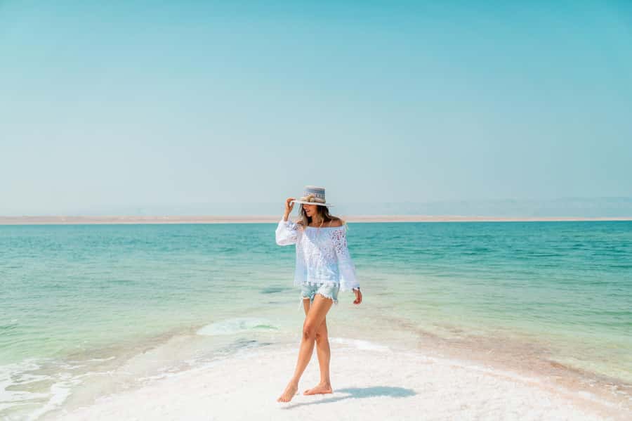 From Amman:To Al-Mujib Canyon & Dead Sea Salt Beach Day Trip - The Dead Sea changes the rhythm