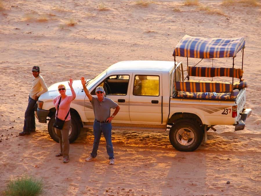 From Petra/Wadi Musa: Wadi Rum Jeep Tour with Hotel Transfer - The Wadi Rum jeep route and desert stops