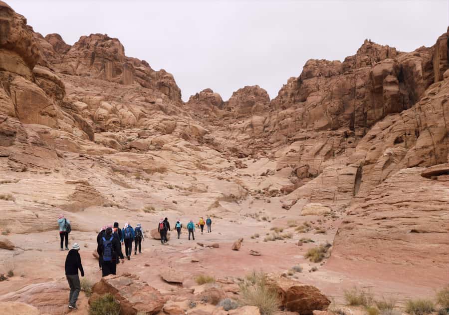 From Wadi Rum: 2-Day Hiking Adventure and Jeep Tour - Riding into the Red and White Desert