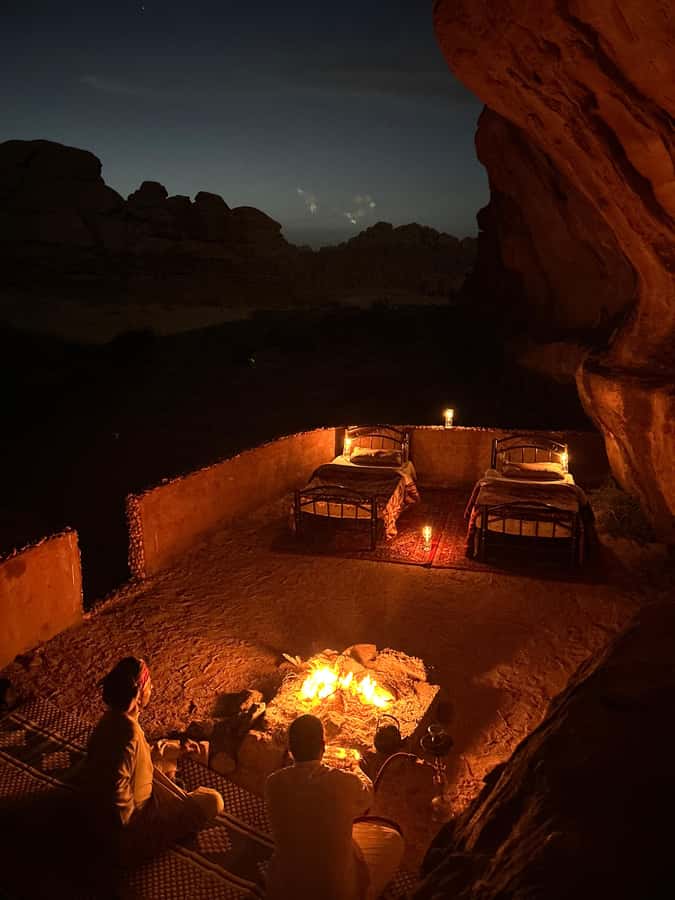 From Wadi Rum: Jeep Tour with Overnight Desert Camping - The open-air Jeep ride through red desert