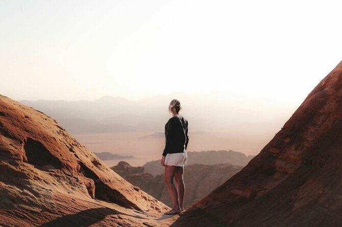 Full day Jeep Tour in Wadi Rum desert - Red dune, Khazali Canyon, and ancient markings