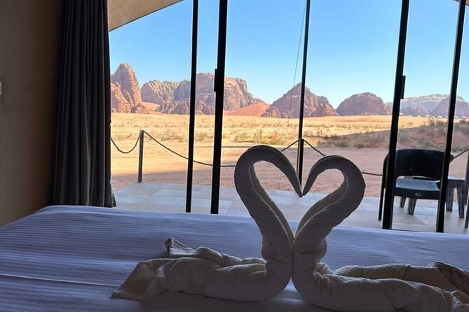 Full-Day Jeep Tour & Sleep in Luxury Tent with private Bathroom - Walking barefoot on Al Ramal’s red dune