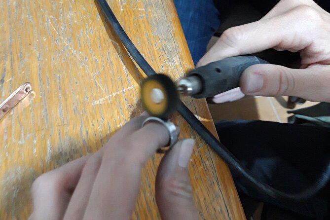 Private Experience of Simple Silver Ring Making in Amman - Step two: cutting and soldering the silver