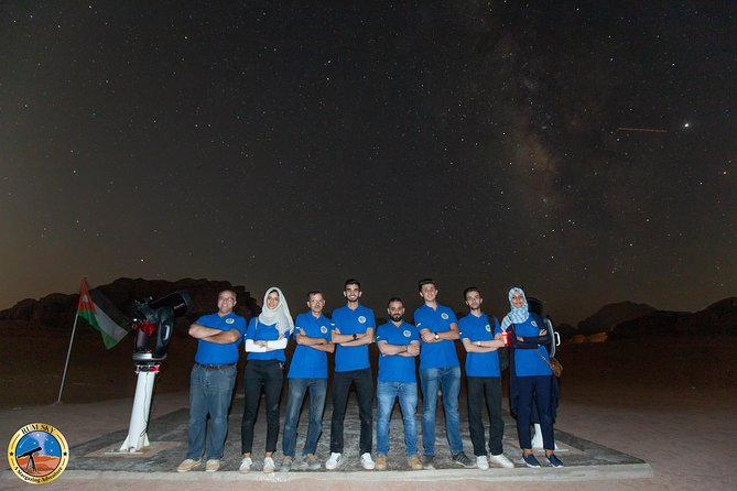Stargazing Adventure in Jordan - Group one follows the green laser