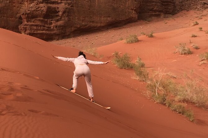 Wadi Rum Cave Camping with Jeep Tour - Lawrence Spring begins the desert route