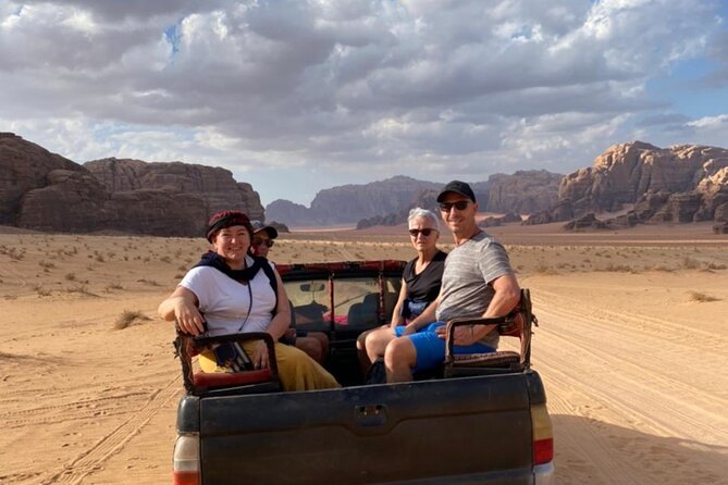 Wadi Rum Full Day Jeep Tour + Overnight in Bedouin Camp & Dinner - From Wadi Rum Village into the desert