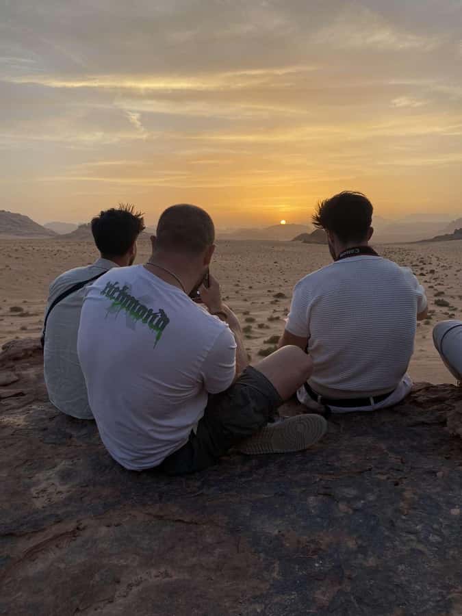 Wadi Rum:Full Day Tour Lunch Sand boarding Camel Ride Sunset - Burdah Rock Bridge and the sunset stop