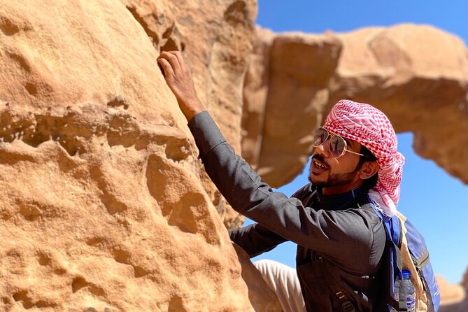 Wadi Rum Mountain Hike & Climb: Burdah, with a bridge at the top! + tour & Lunch - Abu Khashaba Canyon brings shade and greenery