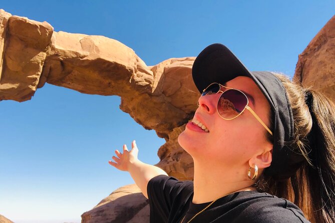 Wadi Rum Mountain Hike & Climb: Burdah, with a bridge at the top! + tour & Lunch - Little Bridge and a cup of sweet tea