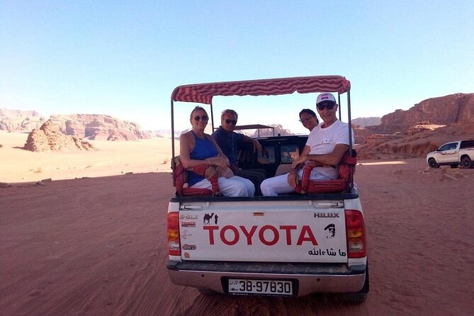 Wadi Rum trip from Aqaba, round trip, includes a 2 -hour jeep - The three-hour desert section, or possibly two